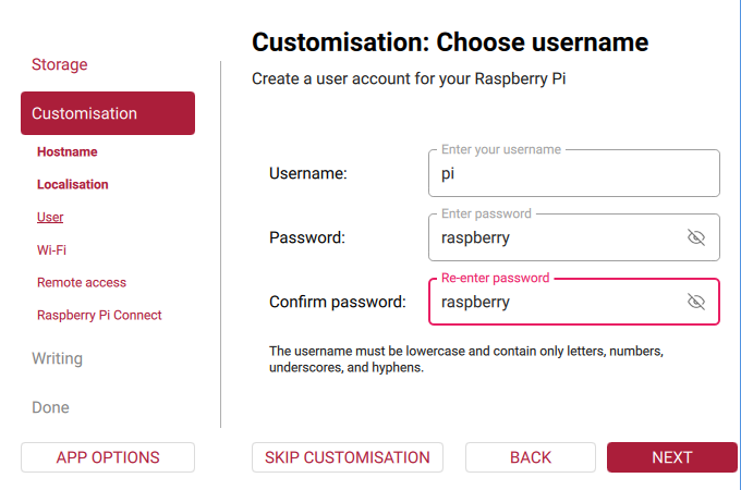 RasbperryPi_Imager_Select_UserName