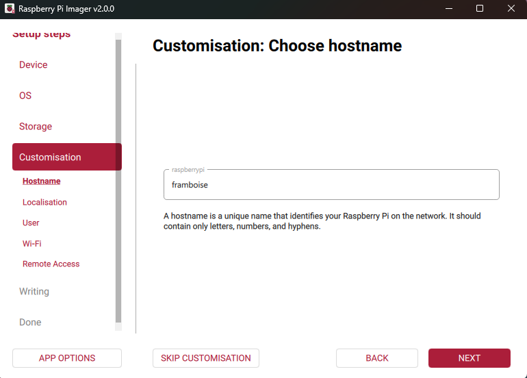 RasbperryPi_Imager_SelectHostName